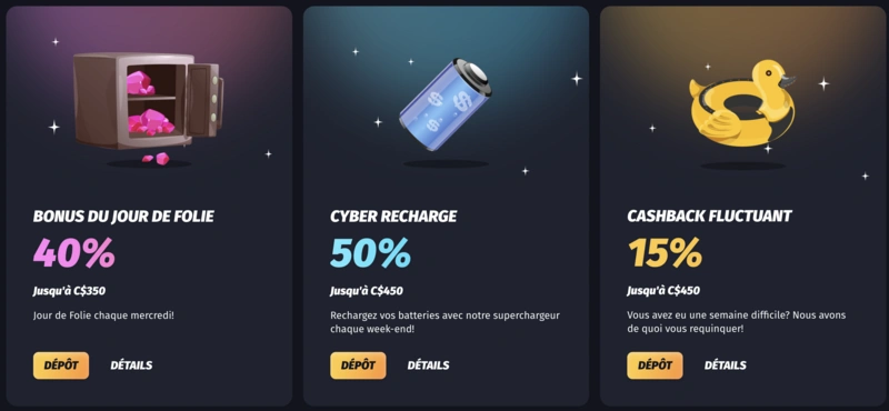 Winshark Bonuses